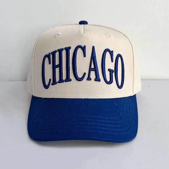 Alice & Wonder Chicago Puff Snapback Hat in Royal Blue - Picture 2 of 3